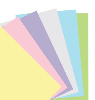 Filofax Náplň, Osobní, papír nelinkovaný, mix barev pastel (6 barev) - 