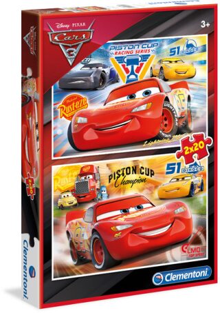 Clementoni Puzzle Supercolor Cars / 2x20 dílků - neuveden