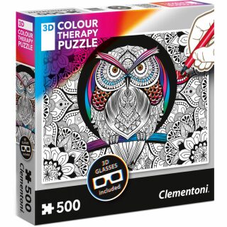 Puzzle 3D Colour Therapy Sova/500 dílků - neuveden