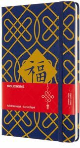 Moleskine Čínský zápisník modrý L, linkovaný - neuveden