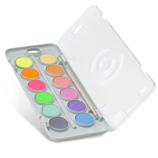 PRIMO vodové barvy 8 barev metalické + 4ks fluo odstíny + štětec - neuveden