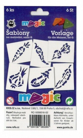 MAGIC papírové šablony na malování  ZELENINA - neuveden