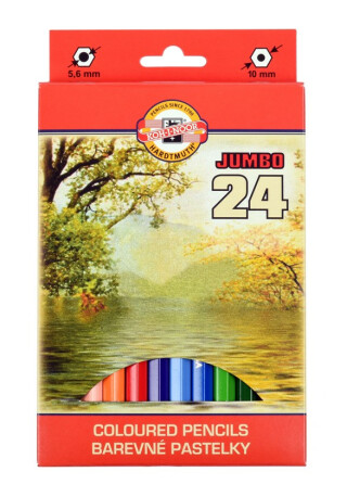 Koh-i-noor pastelky JUMBO - krajina, 24 ks (poškozené) - neuveden