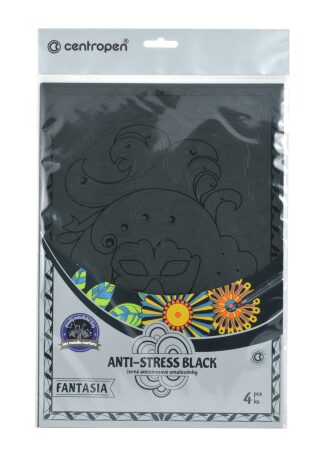 Centropen Antistress omalovánky Fantasia black 4 ks - neuveden