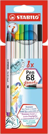 Fixa STABILO Pen 68 brush sada 8 ks v pouzdru - neuveden