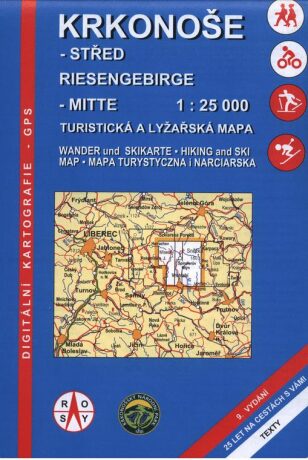 WKK Krkonoše střed 1:25 000 ROSY / turistická mapa - neuveden