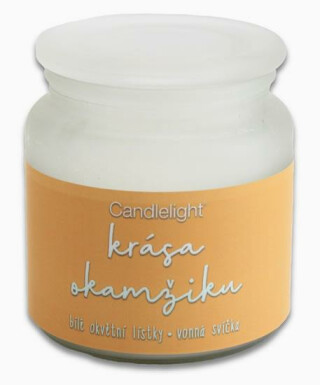 Svíčka Candlelight Bílé okvětní lístky - Krása okamžiku - neuveden