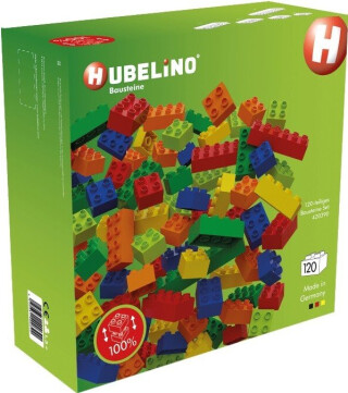 HUBELINO Kuličková dráha - kostky barevné 120 ks - 