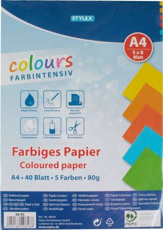Papíry barevné A4 40 listů - 