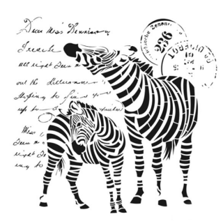 Šablona Cadence HomeDeco - zebry / 25x25 cm - neuveden