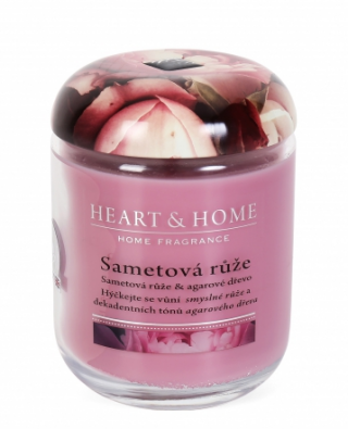 Svíčka Heart & Home - Sametová růže (115 g) - 