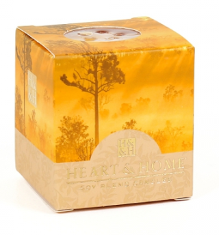 Svíčka Heart & Home bez obalu - Jantarový les (52 g) - 