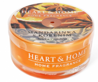 Svíčka Heart & Home v mističce - Mandarinka s kořením svíčka (38 g) - 