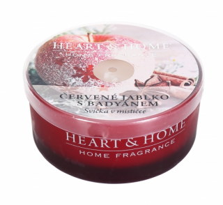 Svíčka Heart & Home v mističce - Červené jablko s badyánem (38 g) - 