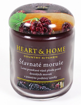 Svíčka Heart & Home - Šťavnaté moruše velká svíčka (340 g) - 