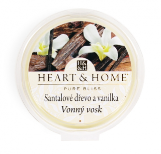 Vonný vosk Heart & Home - Santalové dřevo a vanilka (26 g) - 
