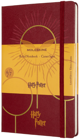 Moleskine Harry Potter zápisník červený tmavě L, linkovaný - neuveden