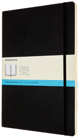 Moleskine Zápisník černý A4, tečkovaný, měkký - neuveden