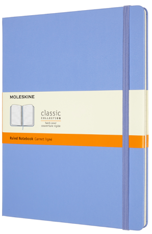 Moleskine: Zápisník tvrdý linkovaný sv. modrý XL - neuveden