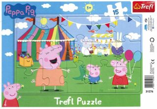 Trefl Puzzle Peppa Pig - V zábavním parku / 15 dílků - neuveden