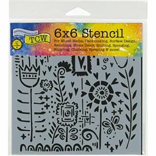 TCW šablona 15,21 x 15,24 cm - Songful flowers - neuveden