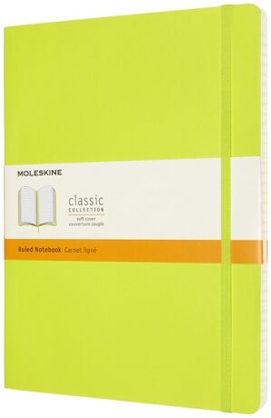 Moleskine: Zápisník měkký linkovaný žlutozelený XL - neuveden