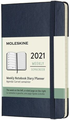 Moleskine Zápisník plánovací 2021 modrý S, tvrdý - neuveden