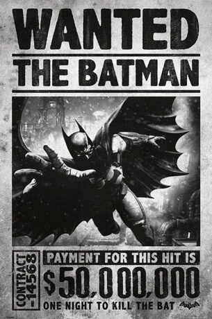Plakát Batman Arkham Origins - Wanted - 