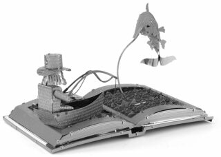 Metal Earth 3D kovový model Stařec a moře Book Sculpture - neuveden