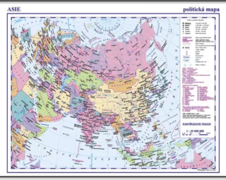 Asie - příruční politická mapa - neuveden