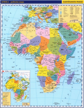 Afrika – příruční politická mapa - neuveden