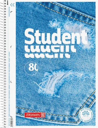 Brunnen Studentský linkovaný blok A4 - 3D džíny - neuveden