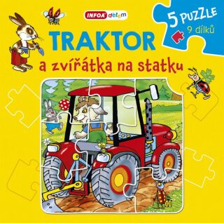 Knížkové puzzle - Traktor a zvířátka na statku - Pavlína Šamalíková