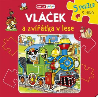 Knížkové puzzle - Vláček a zvířátka v lese - Pavlína Šamalíková