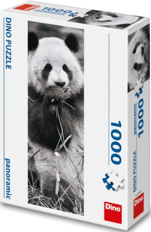 Puzzle 1000 Panda v trávě panoramic - neuveden