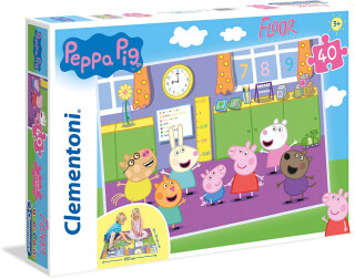 Clementoni Puzzle Supercolor Prasátko Peppa Floor / 40 dílků - neuveden