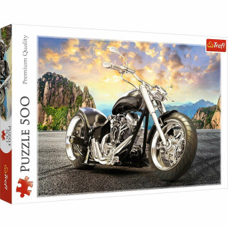 Trefl Puzzle Černá motorka / 500 dílků - neuveden