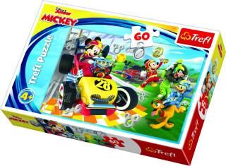 Trefl Puzzle Mickey Mouse a závodníci / 60 dílků - neuveden