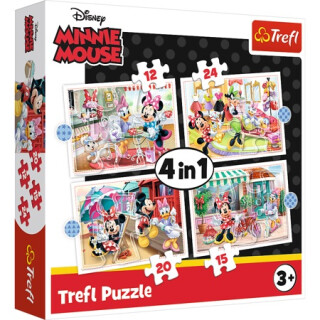 Trefl Puzzle Minnie s přáteli 4v1 (12,15,20,24 dílků) - neuveden