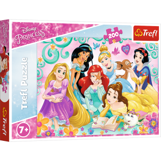 Trefl Puzzle Disney Princess - Šťastný svět princezen / 200 dílků - neuveden