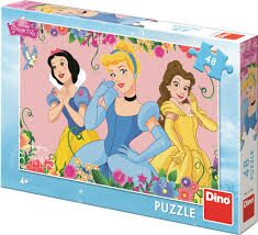 Puzzle Rozkvetlé princezny 48 dílků - neuveden