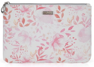 Kosmetická taška plochá Pink flowers - 