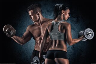 Plakát Gym - Athletic Man and Woman - 