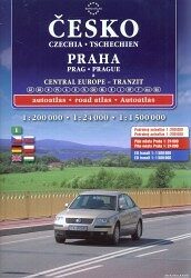 Česko + Praha autoatlas (1:200T/1:24T) A4 sešit - neuveden
