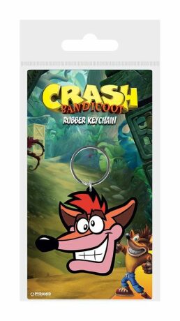 Klíčenka gumová Crash Bandicoot extra life - neuveden