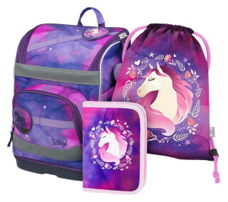 3 SET Zippy plus Kůň: aktovka, penál, sáček - Neuveden