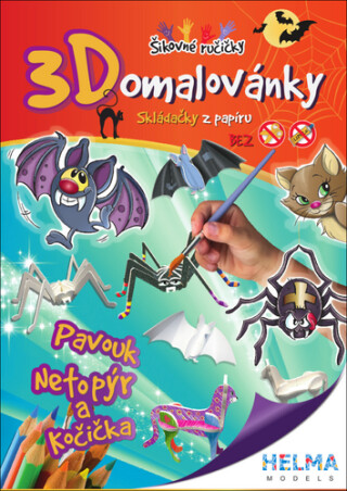 3D omalovánky Pavouk, Netopýr a kočička - neuveden