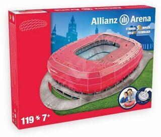 3D Puzzle Nanostad Germany - Allianz Arena fotbalový stadion Bayern Munchen - neuveden