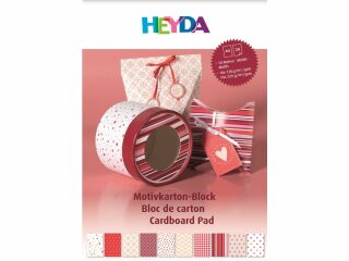 HEYDA Blok barevných papírů A4 - červený mix 20 listů - neuveden