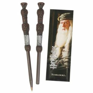 Harry Potter: Psací pero jako hůlka s knižní záložkou - bezová hůlka Albuse Brumbála - neuveden